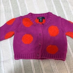 GAP Baby Purple and Orange Cardigan